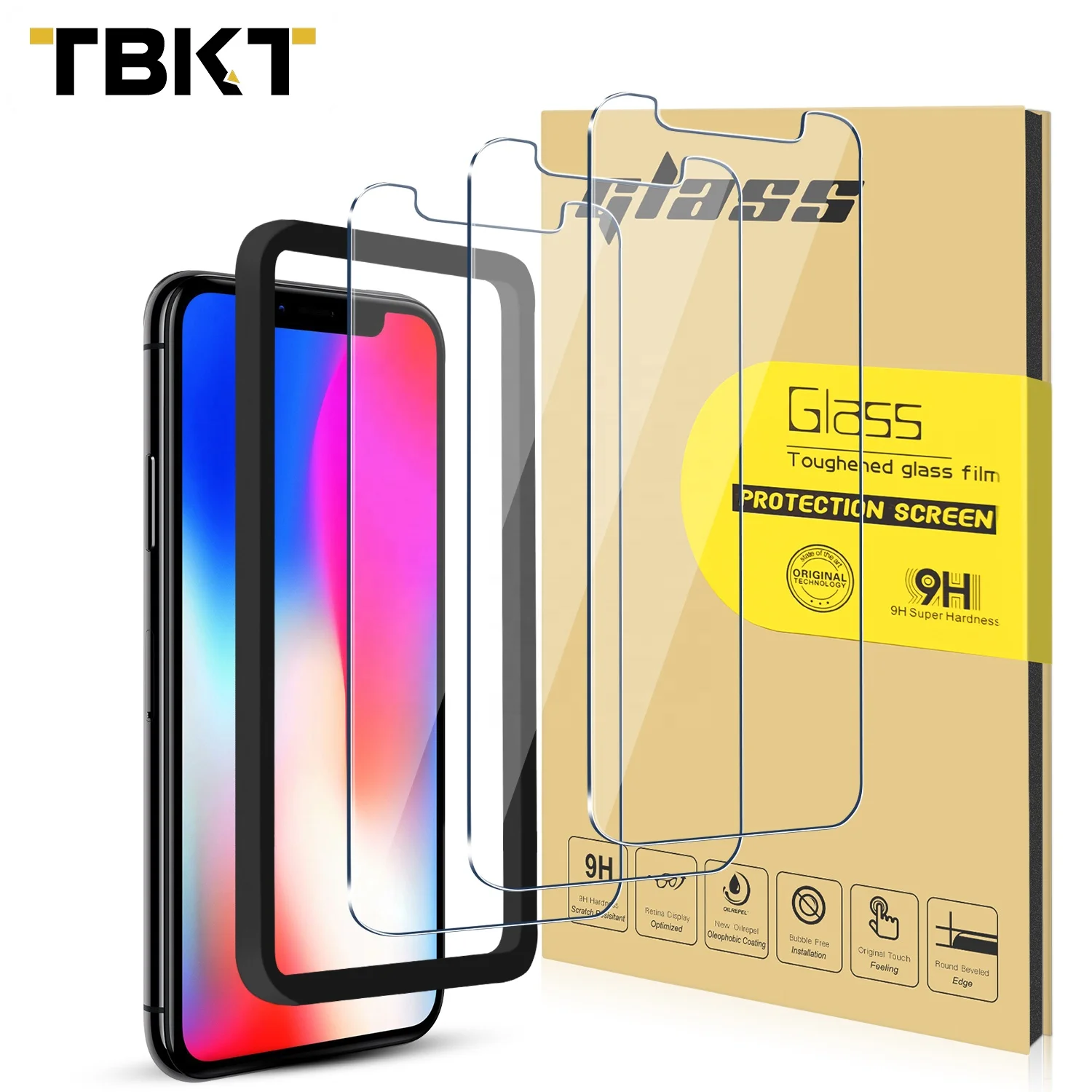 

9H Screen protection Glass for iphoneX 5.8 Tempered Glass 0.33mm 2.5D Screen protctor Janpan AGC Glass