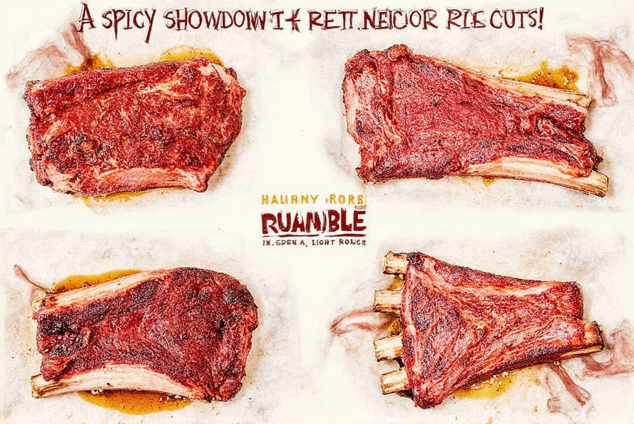 Trimmed St Louis cut ribs on a tray