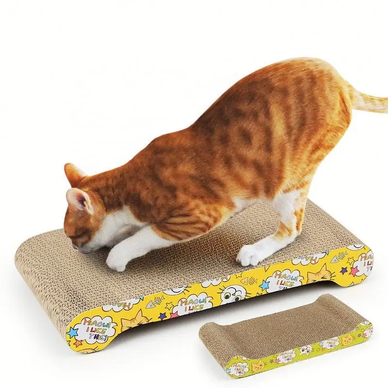 

Funny Scratcher Cat Toy Cute Bone Type Corrugated Cat Scratcher Rest Sleeping Cat Pad, Photo