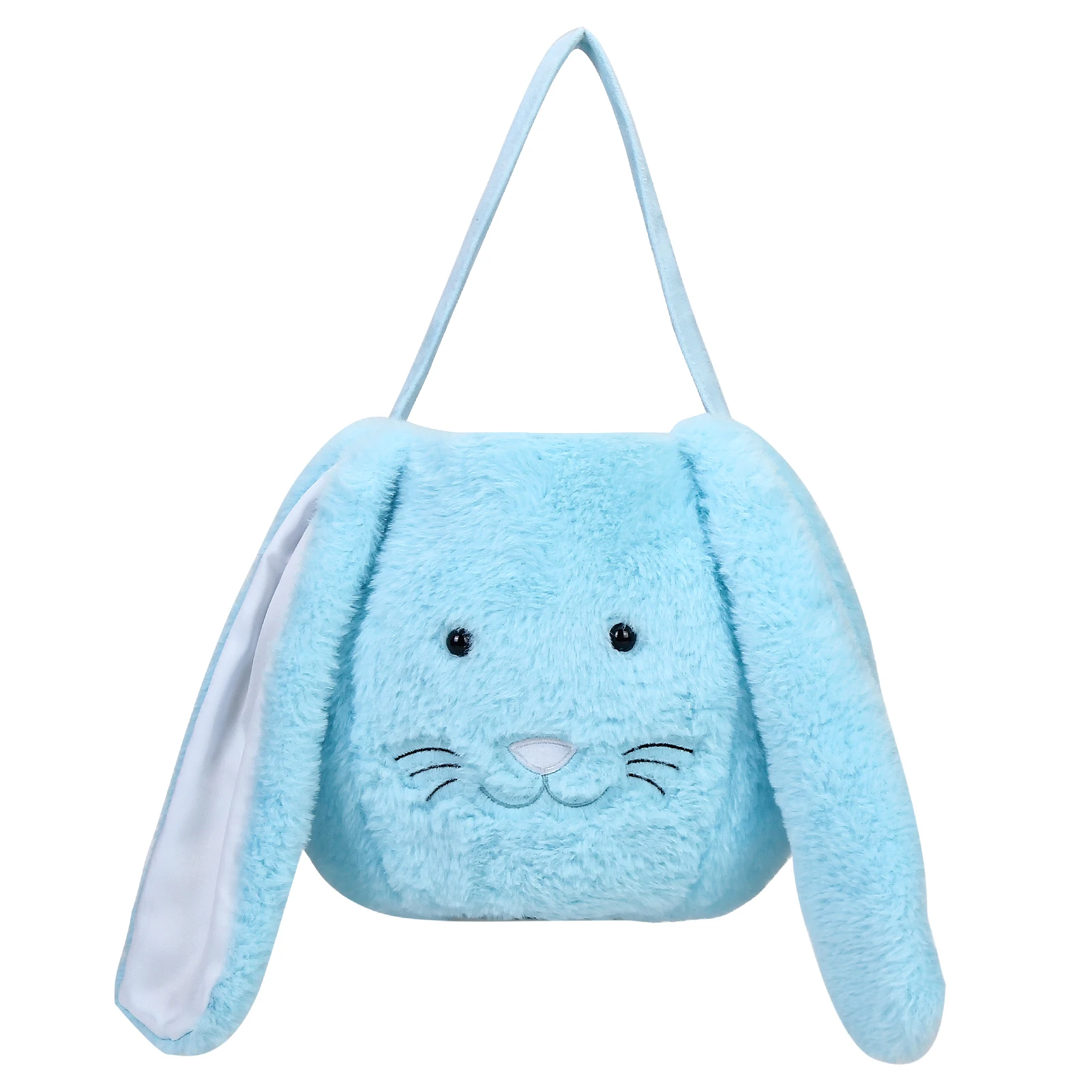 

Mzjeaziany plush easter basket for Kids Candy and Gifts Carry Bucket at Easter Party, As picture