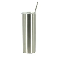 

20 oz stainless steel skinny tumbler with lid and straw, Stainless Steel Wedding mug, Bridesmaid Tumbler