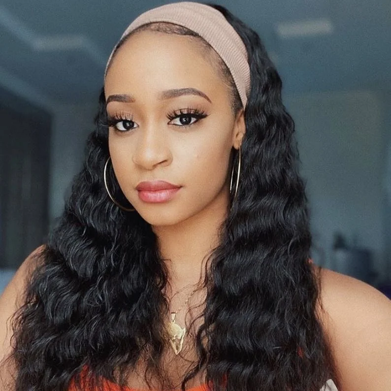 

Alisa Hair Popular Hot Sale Headband wig Straight Texture 100% Human Hair Glueless wig For Fashion