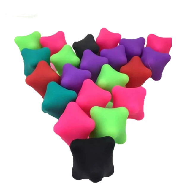 

Custom Logo Silicone Handheld Massager Hexagon Reaction Ball, Customized