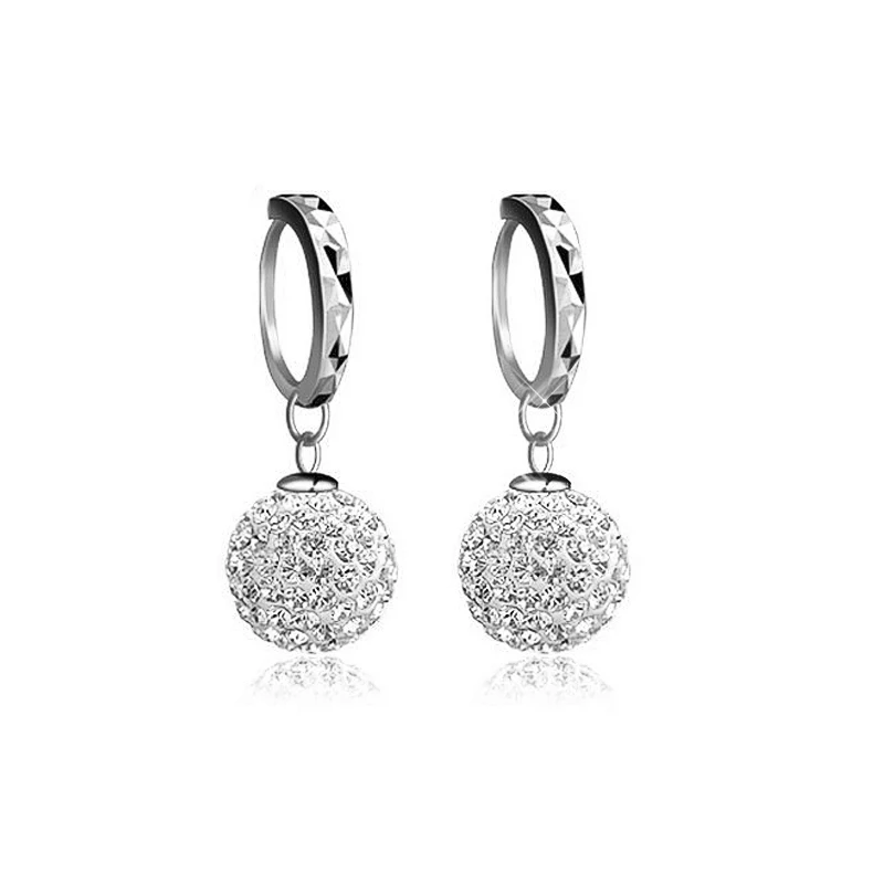 wholesale 2021 925 Silver Jewelry Flashing Round Hoop Earrings for Women