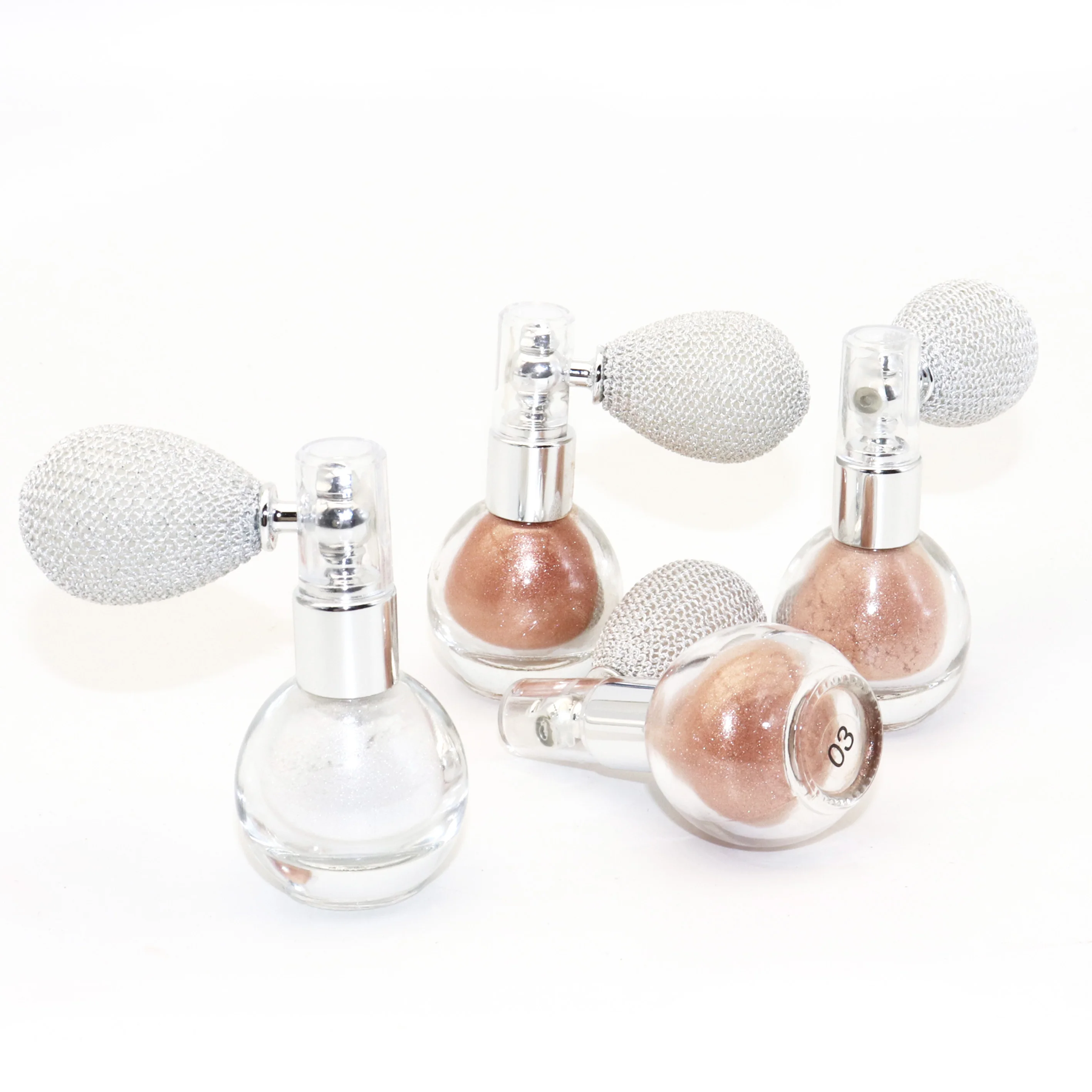 

Private Label Glow Bronzer Face Make up Loose Powder Spray Glitter Makeup Highlighter