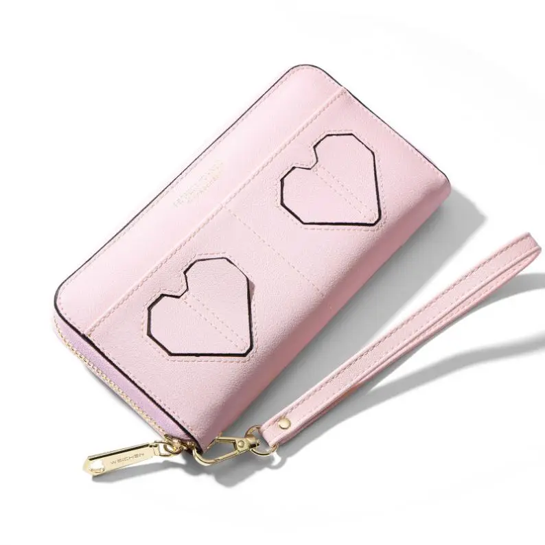 

AIYIYANG New Loving Heart Wallets Fashion Money Purse With High Quality Hot Sale Long Woman Pu Leather, Multi