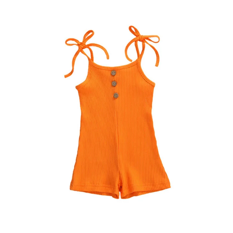 

2020 new fashion baby jumpsuit summer sling girls clothes rompers, Picture color
