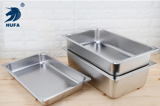 Customized 1/1 4cm Depth Good Quality Buffet Storage Container American Style Gn Pan Metal Stainless Steel gastronomic food pan
