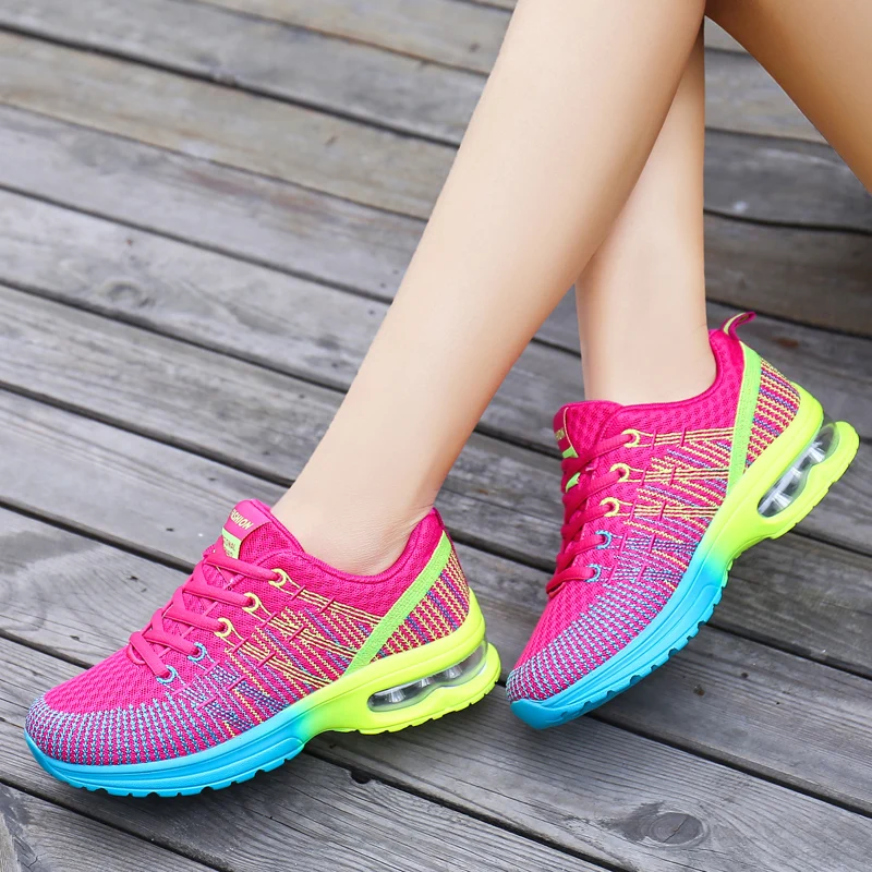 

Women Tennis Shoes outdoor 4CM Height Increase Mesh Sports Sneakers For Fitness Breathable Female Walking Trainers Shoes