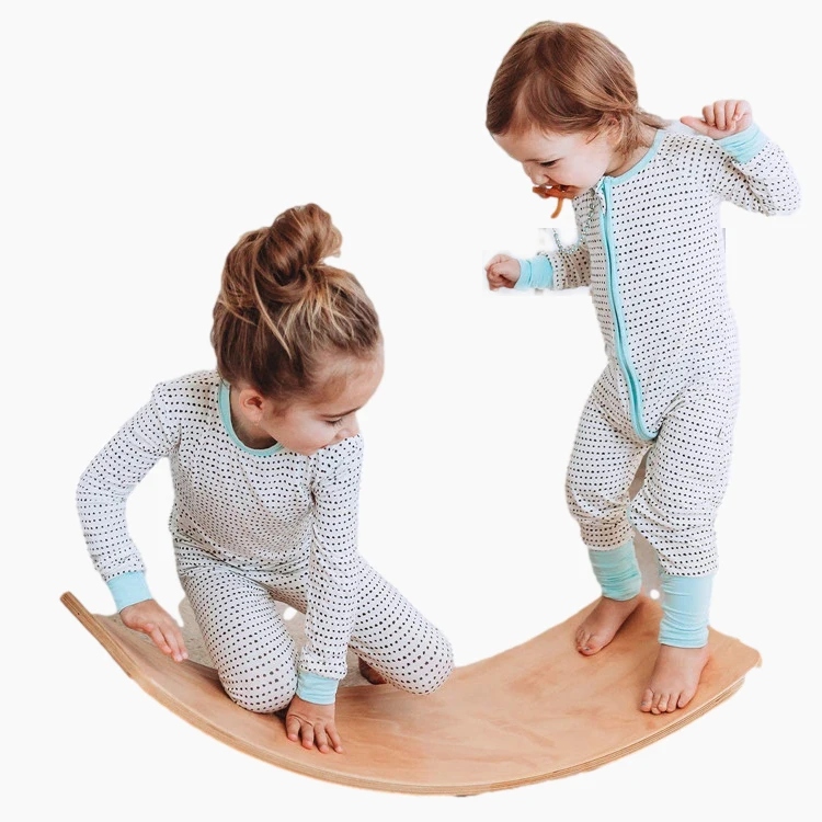 

Children seesaw wobble board wood board balancing wooden wobble fitness Balance plate toys