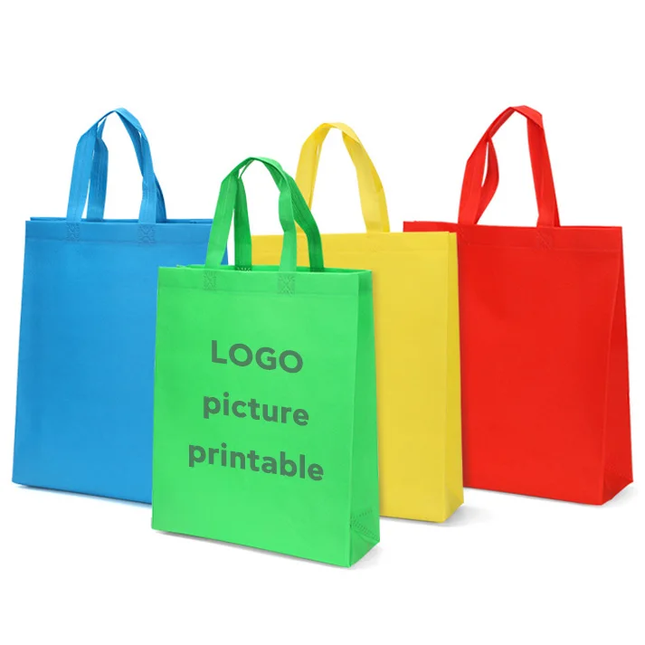 

Spot goods Urgent reusable custom trolley cart foldable online shopping tote bags with logos picture non woven bag, Customized