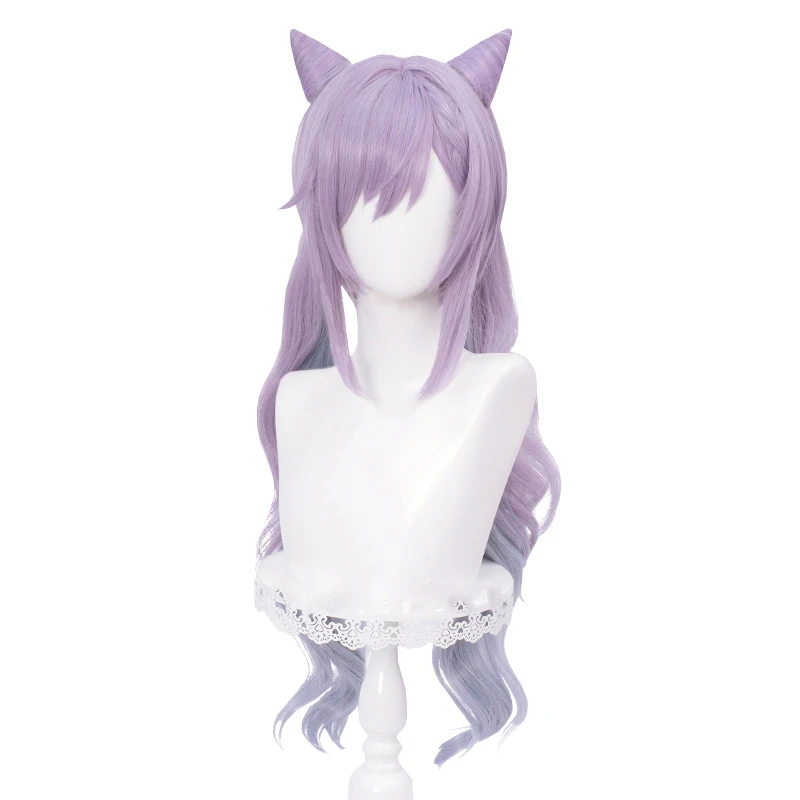 

Purple Gray Gradient Synthetic Anime Comic Exhibition Cosplay Japanese Ombre Sweet COS Wigs With Hair Bag, Pic showed