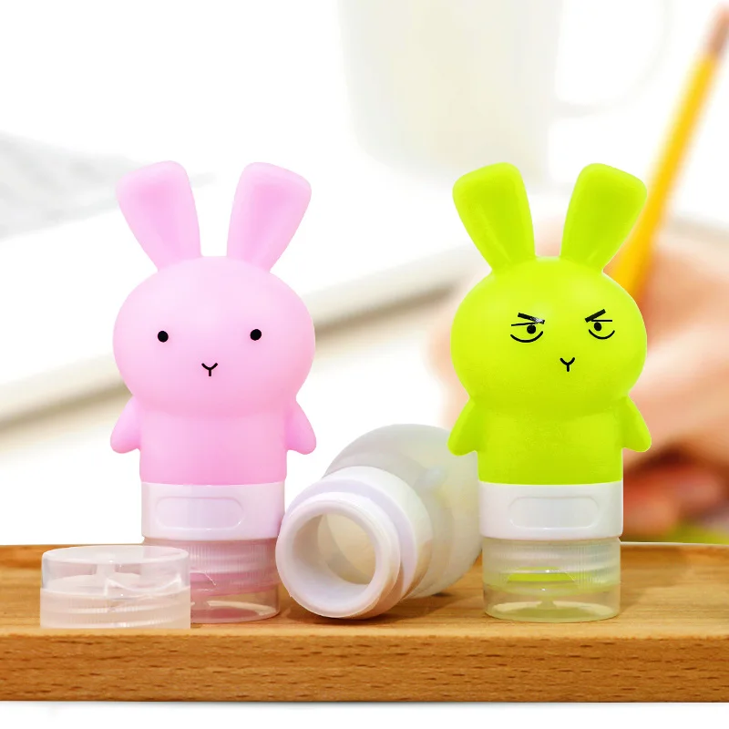 

2022 amazon kids character 30ml travel recycle empty hand sinitizer bottle silicon squeeze reusable bottles for kids toiletries