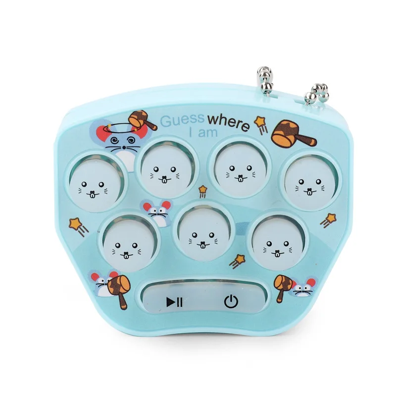 

Pocket Mini Whack-a-mole Game Console Adult Children Parent-child Interactive Leisure Puzzle Cute Cartoon Toy with Keychain HH