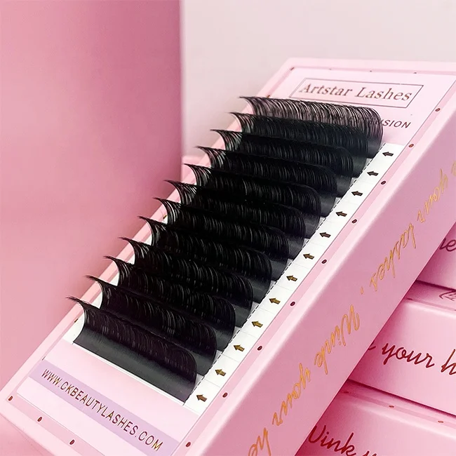 Matte Black Lash Trays Eyelash Extension Cashmere Volume Eyelash Wholesale Private Label Velvet Mink Individual Lashes