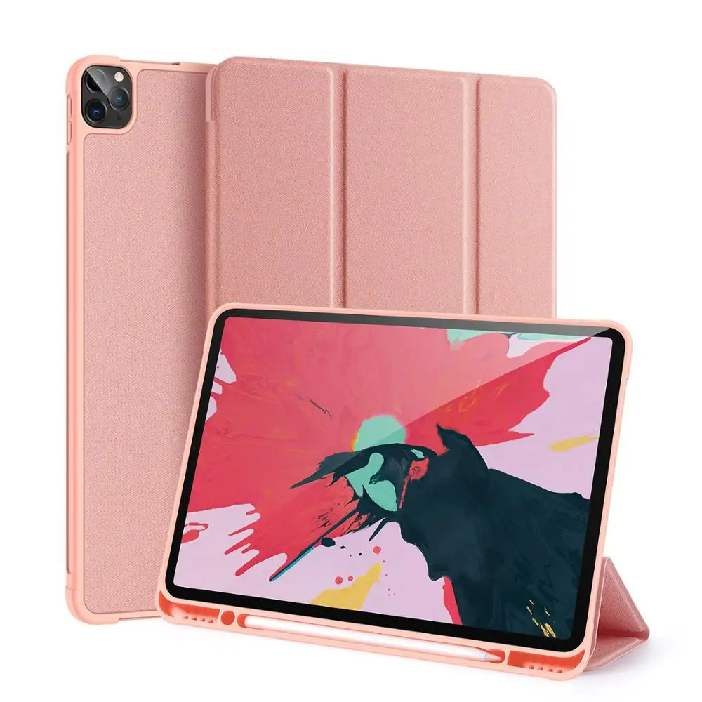 

NEW 2020 Tablet Case For iPad Pro 12.9 Case, With Pen Holder Light Weight Ultra Slim Soft TPU Edge Cover for iPad Pro 2020