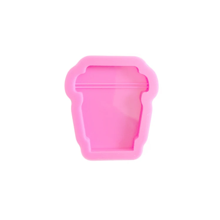 

S1285 coffee cup phone socket badge reel resin silicone molds, Random