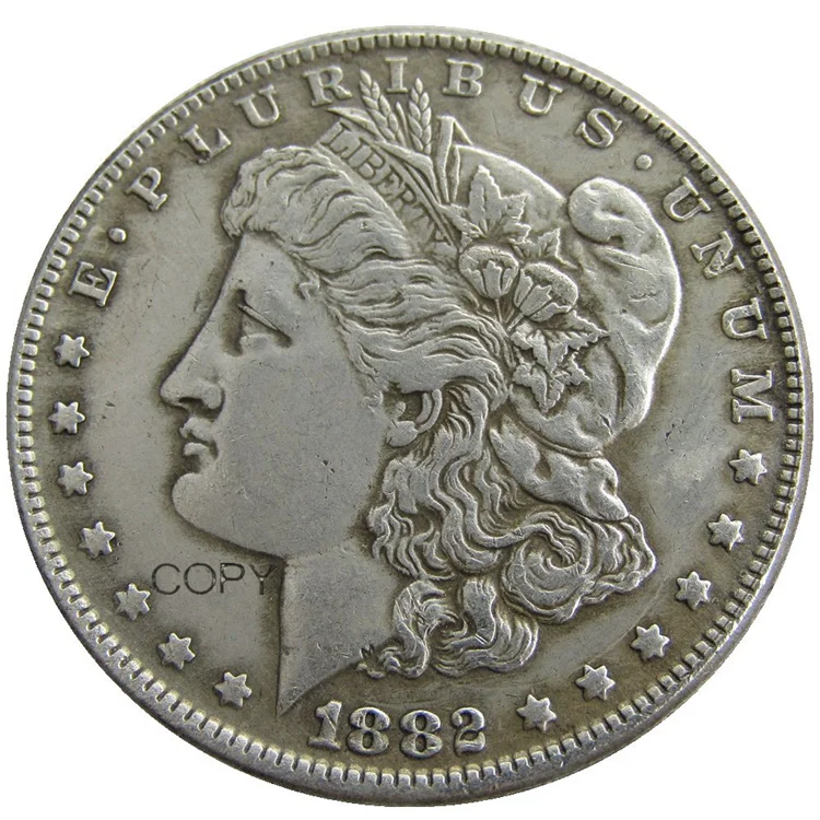 

US 1882 P/CC/O/S Morgan Dollar Silver Plated Replica Decorative Commemorative Coins