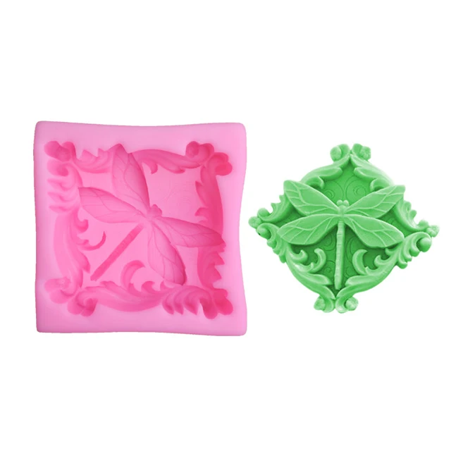 

DIY handmade soap molds dragonfly insects shape craft Art silicone resin mold, Pink