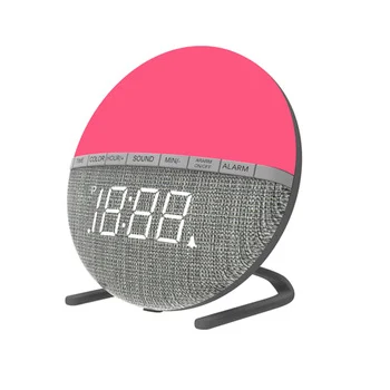 

2021 Digital LED 8 Natural Sound Children's Sleep Trainer 7 Color Light Alarm Clock