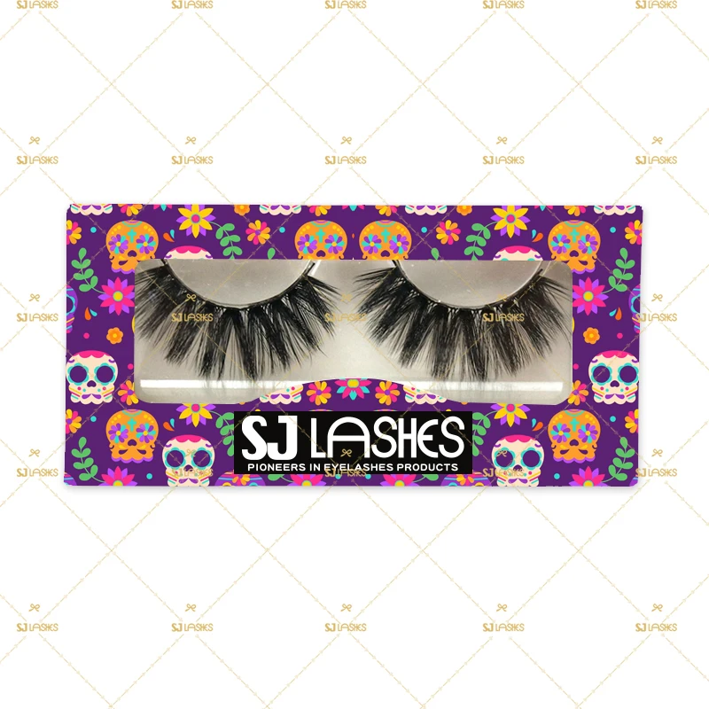 5D mink eyelash box lash case Halloween spider skeleton spider pumpkin ghost punk evil spooky ghost The Day of the Dead mexico