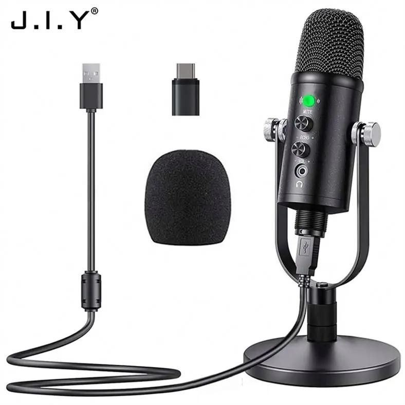 

BM-86 Latest Design Oem China Factory High-End Usb Microfone Foldable Gaming Mic Condenser Microphone, Black