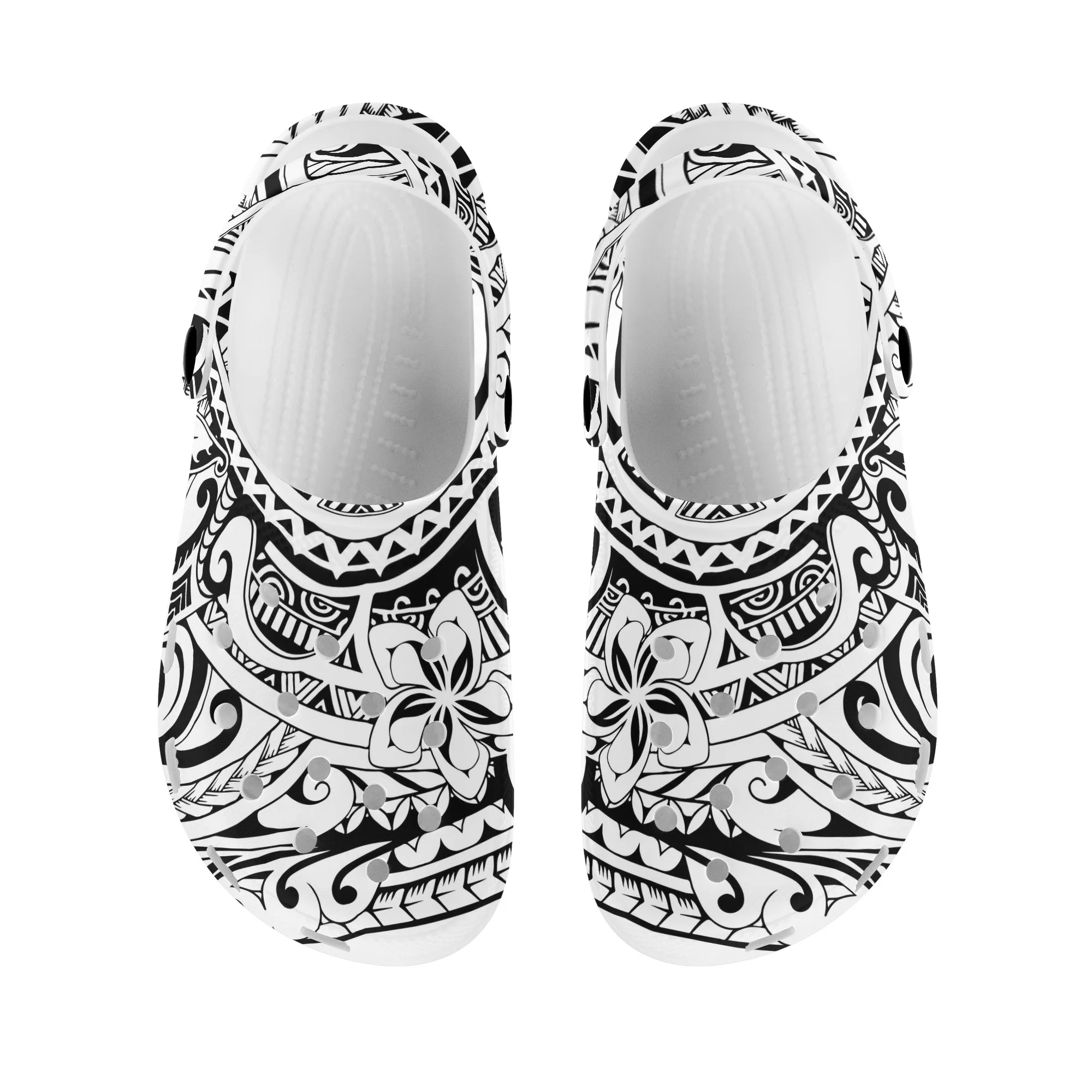 

Brand New Design Male Sandals Polynesian Tribal Retro Style Pattern Men Garden Clogs Shoes Cozy Male Slippers, Customized color