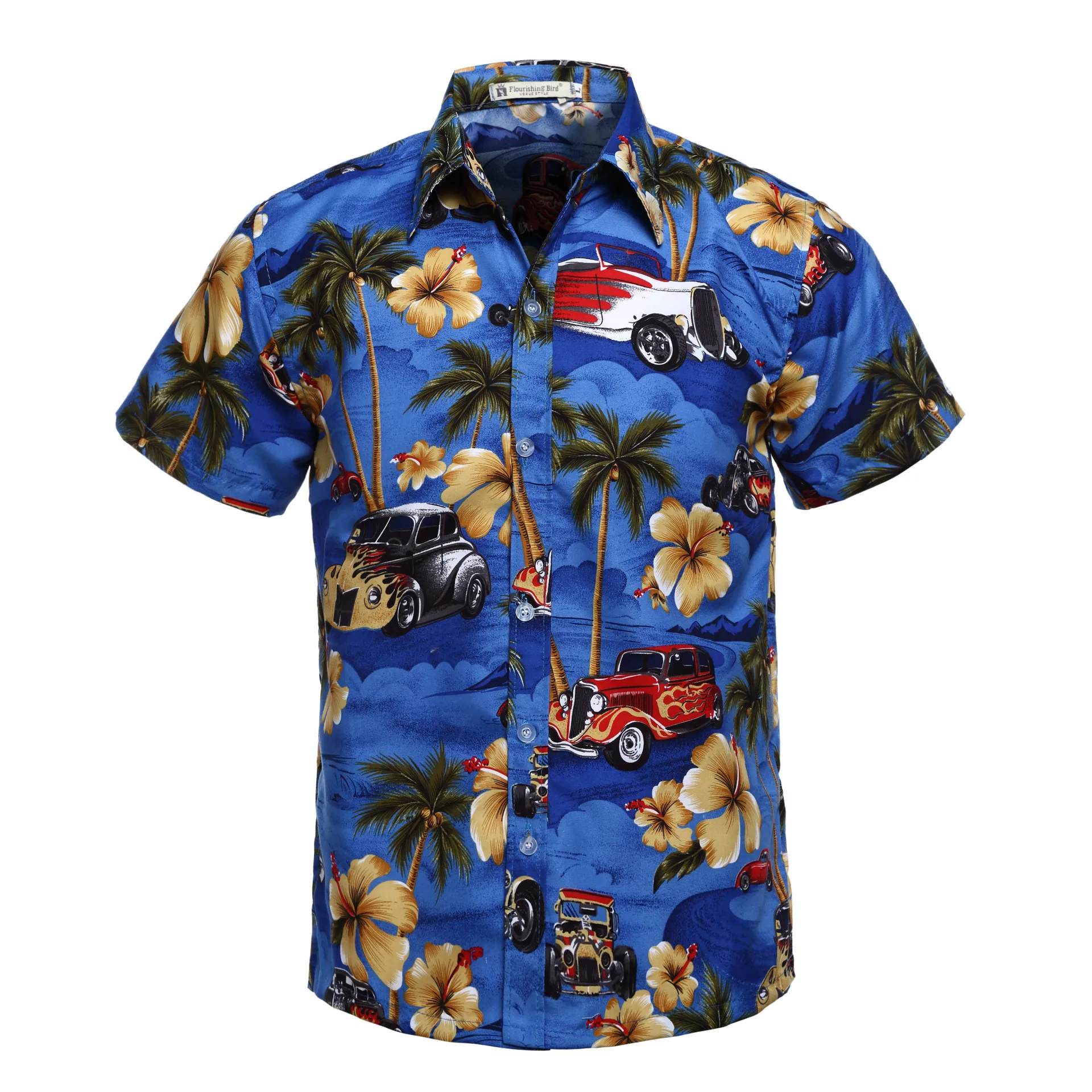 

Advanced Custom Bulk Floral Short Sleeve Shirts For Men Custom Design Shirt, Customized color