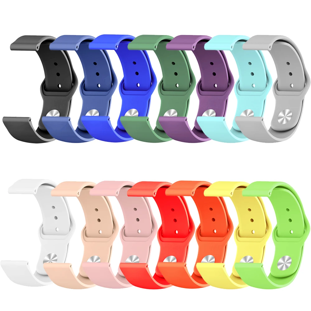 

ShanHai 20mm 22mm Quick Release Watch Band for Garmin Forerunner 645/For Samsung Galaxy Watch Active (40mm)/For Huawei Watch 2, Multi-color optional or customized