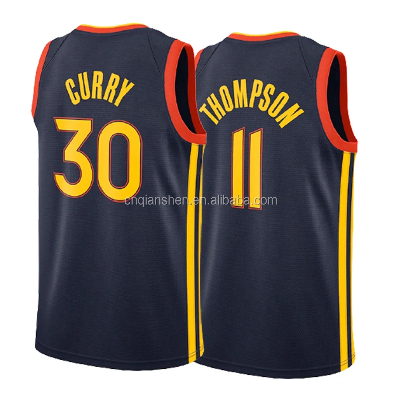 

Stephen Curry 30 Klay Thompson 11 Golden State City Edition Jersey 2021 Basketball Sports Jersey Clothes Wear Men Shirt Vests