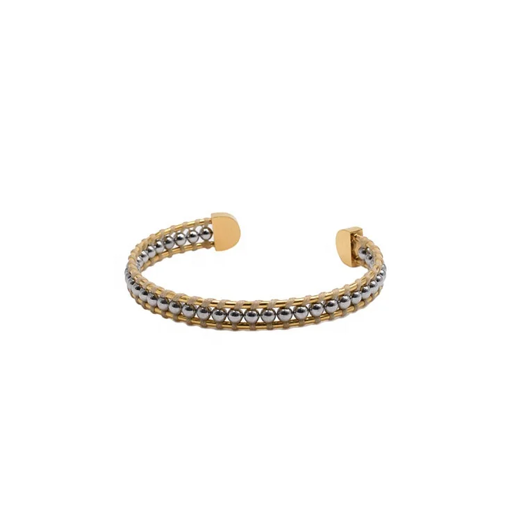 

Fashion jewlery stainless steel gold plated men bracelet bangle