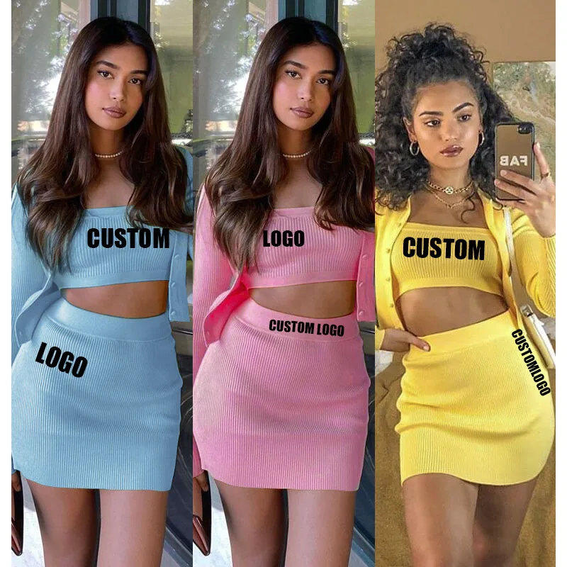 

Free Shipping Spring And Autumn Fashion Girls Sweaters 3 Piece Suits Long Sleeve Cotton Knitting Cardigan Sweater Dress Sets