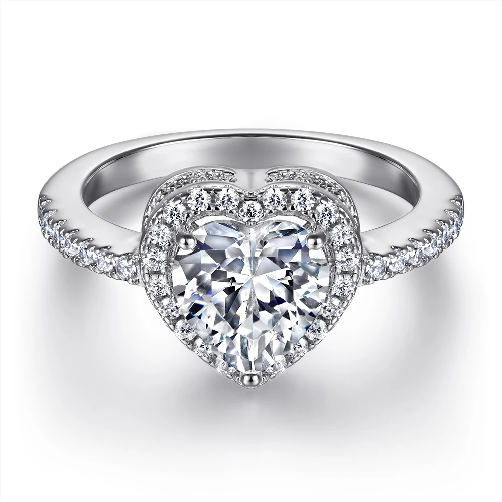

Ready to Ship High End 925 Sterling Silver Engagement Wedding Rings