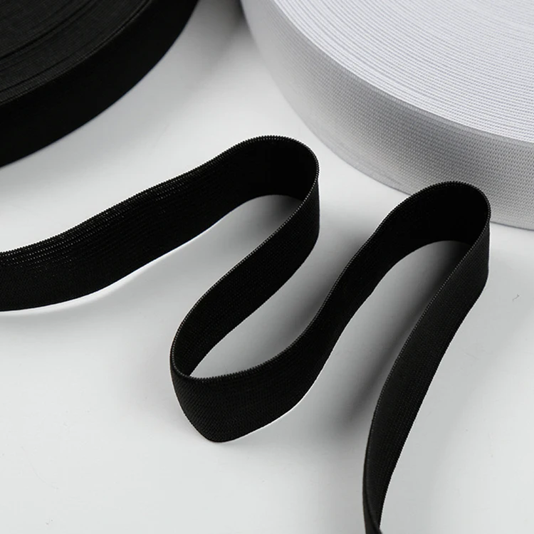 

Popular 1/5 Inch 1/8 Inch Braided Elastic Stretch Strap Cord Roll Flat Elastic Band For Sewing