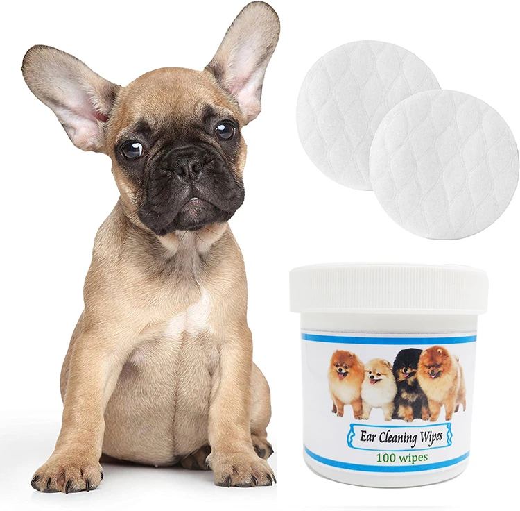 

Natural cotton wet cleaning pads for dog ear eye cleaning pad for pet 100 pcs OEM