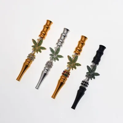 

D0436 Factory Wholesale Zinc Alloy Hookah Tips rhinestone Cigarette Holders Handmade Hookah Nozzle, Custom color