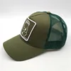 Outdoor breathable multi colored green 6 panel trucker cap hats sports animal hat