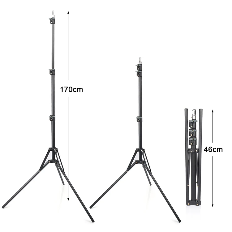 

1.7M Reflexion light stand phone solid portable selfieTikTok YouTube Video Photography Compatible withphone Holder floor tripod, Black