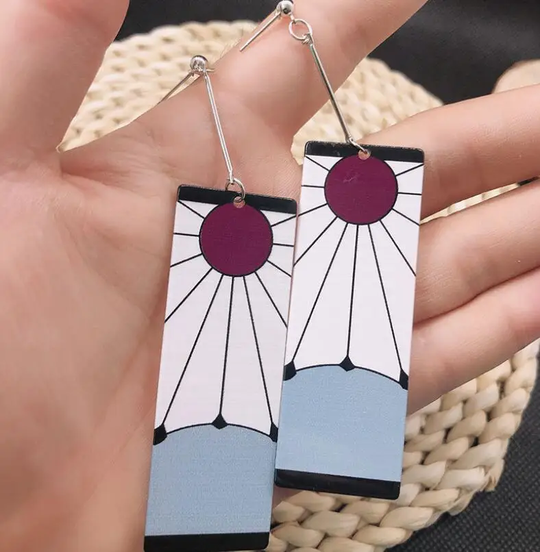 

Japan Anime Slayer Cosplay Kamado Tanjirou Nezuk Kochou Shinobu Ear Stud Rings