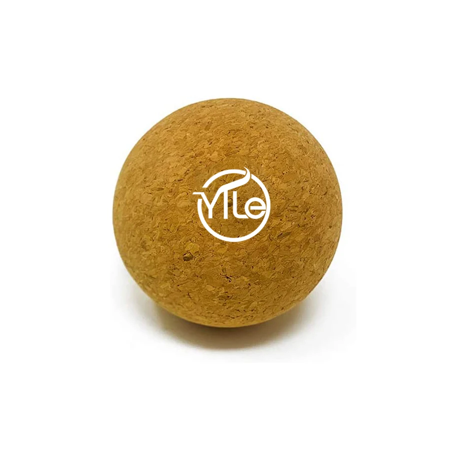 

Natural eco firendly custom logo  yoga rounded cork ball for massage