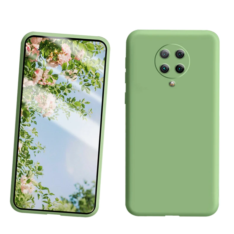 

For Xiaomi Pocophone X2 M2 Liquid Silicone Cover Xiomi Pocofone Soft Cases F2 Pro Poco X3 Nfc Case