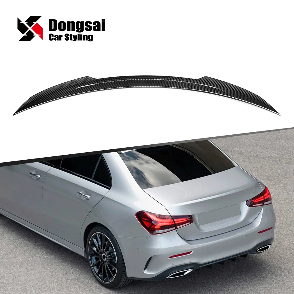 

Dry Carbon Fiber Rear Trunk Lip Tail Wing Ducktail Spoiler for Mercedes Benz A Class W177 CLA35 CLA45 2019+