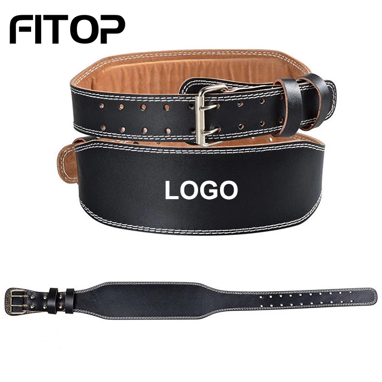 

Fitness equipment gym PU leather lever buckle power lifting weightlifting belt, Black&brown