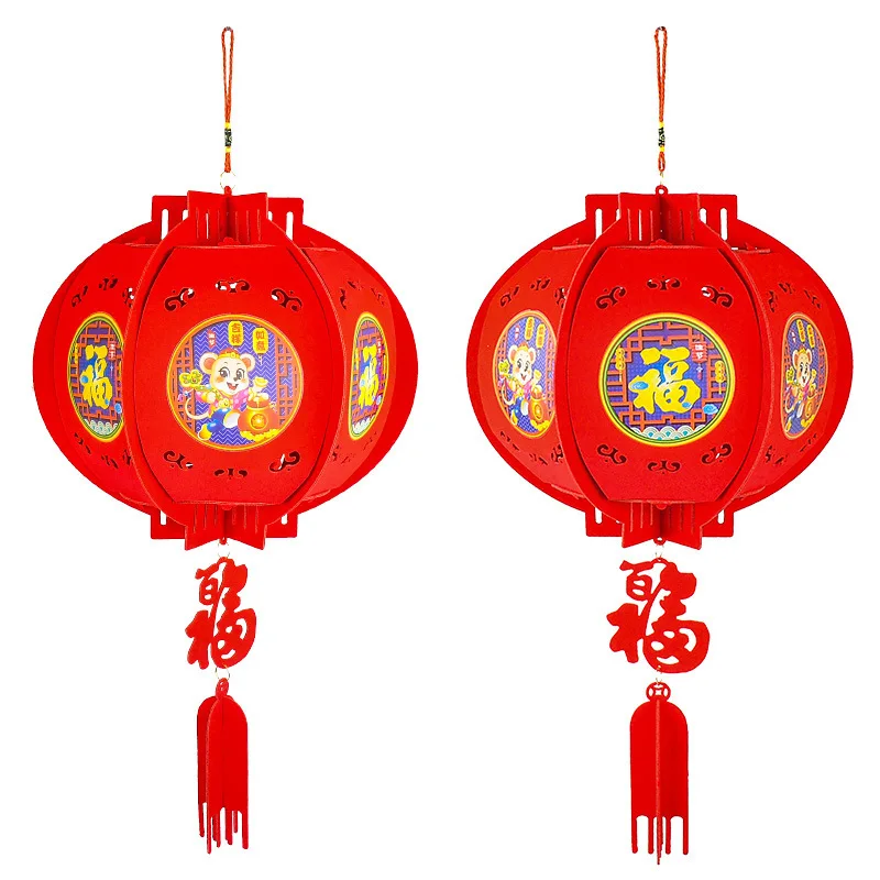 Chinese Antique Red Felt Lantern For Spring Festival Decoration Buy