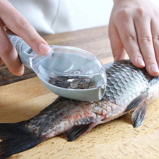 New Practical Fish Scale Remover Scraper Cleaner Kitchen Tool Peeler 1 Pcs Scraping Fish Cleaning Tool Lid Kitchen Accessories