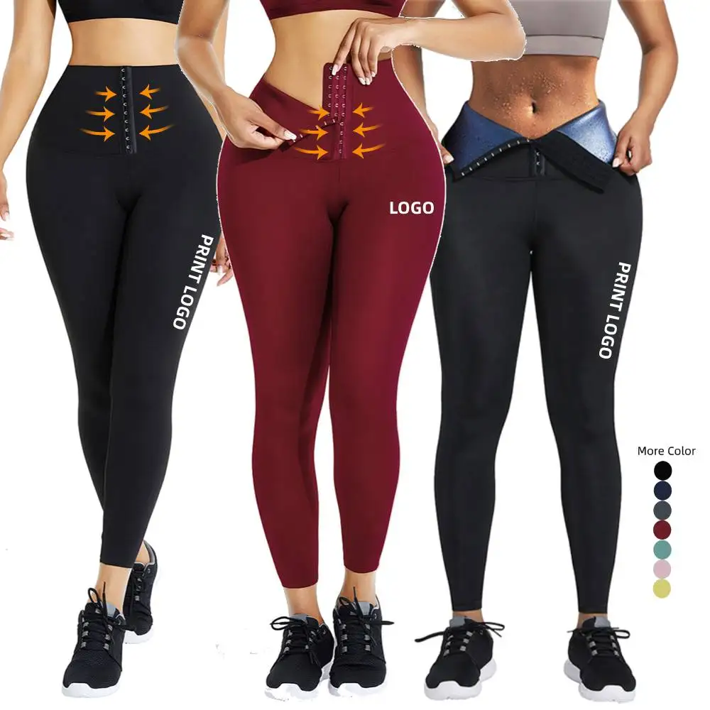 

2020 Wholesale Women Yoga Leggings Corset Abdomen Hip Enhancer Elastic Abdomen Fitness High Waist Pants, As shown