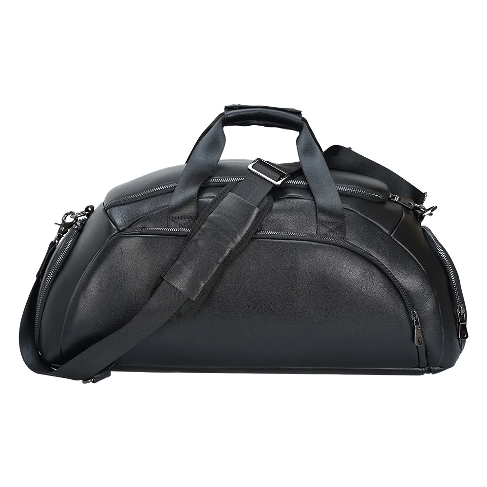 

New Design Multifunction Full Grain Cowhide Travel Gym Leather Duffle Bag Custom Backpack Weekender Men Travel Luggage Bags
