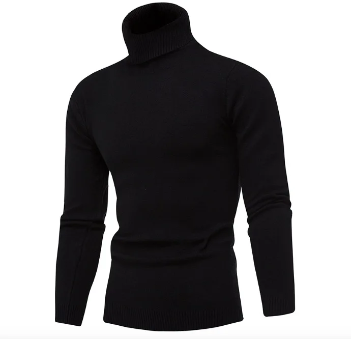 2019 Novas Blusas Masculinas Outono Casual Gola Alta Masculina Preto Sólido Tricô Fino Roupas De Marca Suéter - Buy Suéter Masculino Com Decote Irregular,Blusas De Malha Logotipo Masculino,Conjunto De Suéter Masculino Product