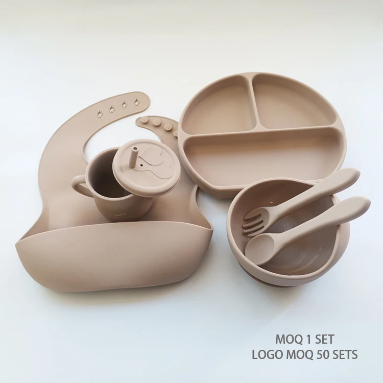 

Neutral Silicone Tableware For Children Sets, 11 colors