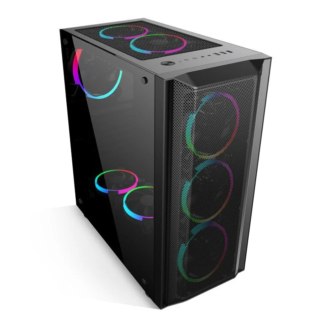 

SATE- EATX ATX High Quality Gaming computer case Best Gaming Computer Case with 8 RGB Fan Nice OEM pc desktop tower case K381